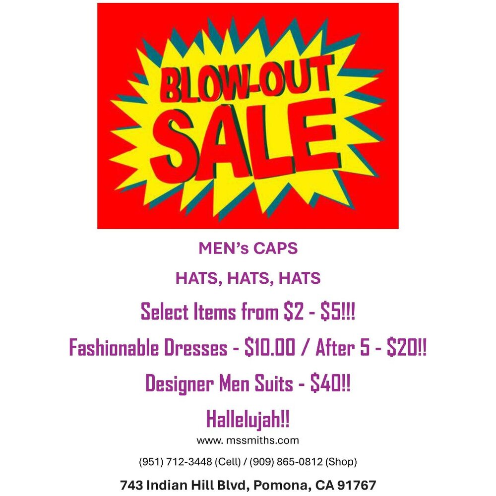 FINAL DAY SALE!
